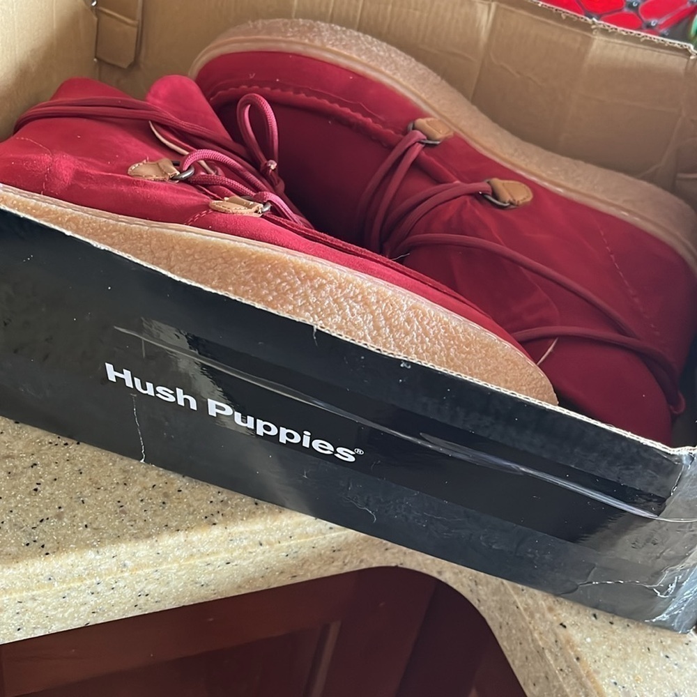 Hush Puppies Red Ankle Boots - Picture 14 of 15